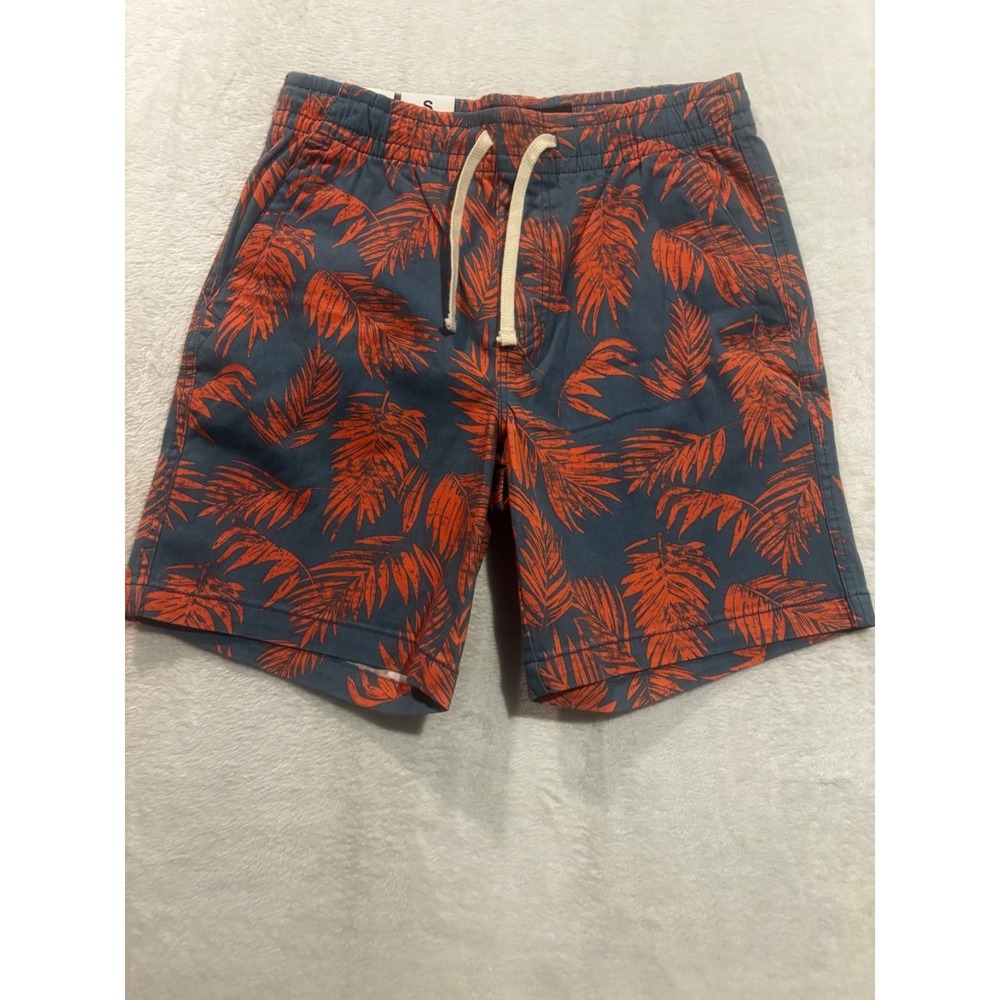 NEW PLUGG Shorts Men's Size S (29-31) Hawaiian Floral Island Print Stretch Blue